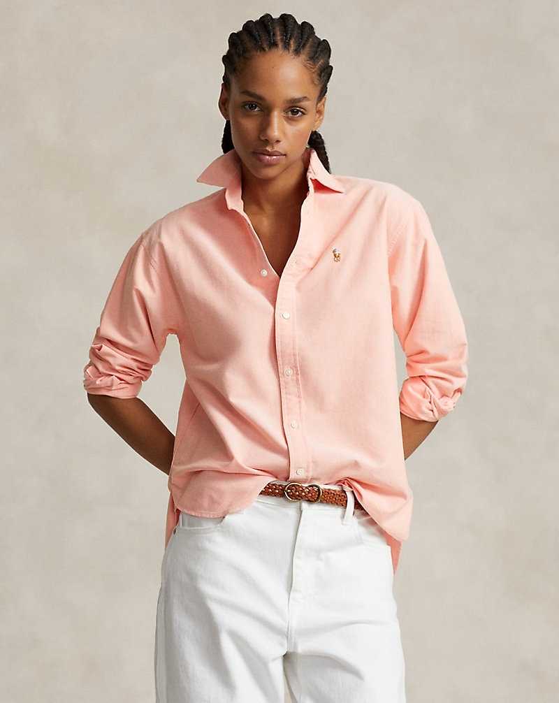 Camisas Ralph Lauren Relaxed Fit Cotton Oxford Mujer Peach Tree | XZMWOKI-43 - vista 1