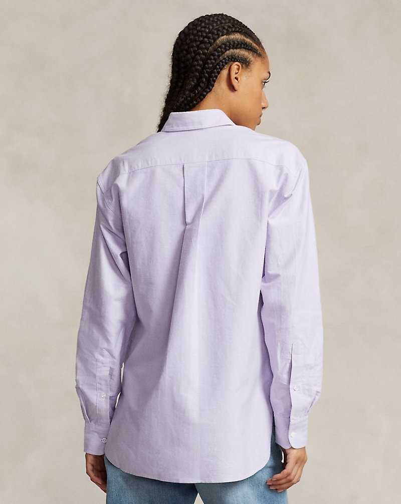 Camisas Ralph Lauren Relaxed Fit Cotton Oxford Mujer Lavanda | IXEPDRC-90 - vista 4