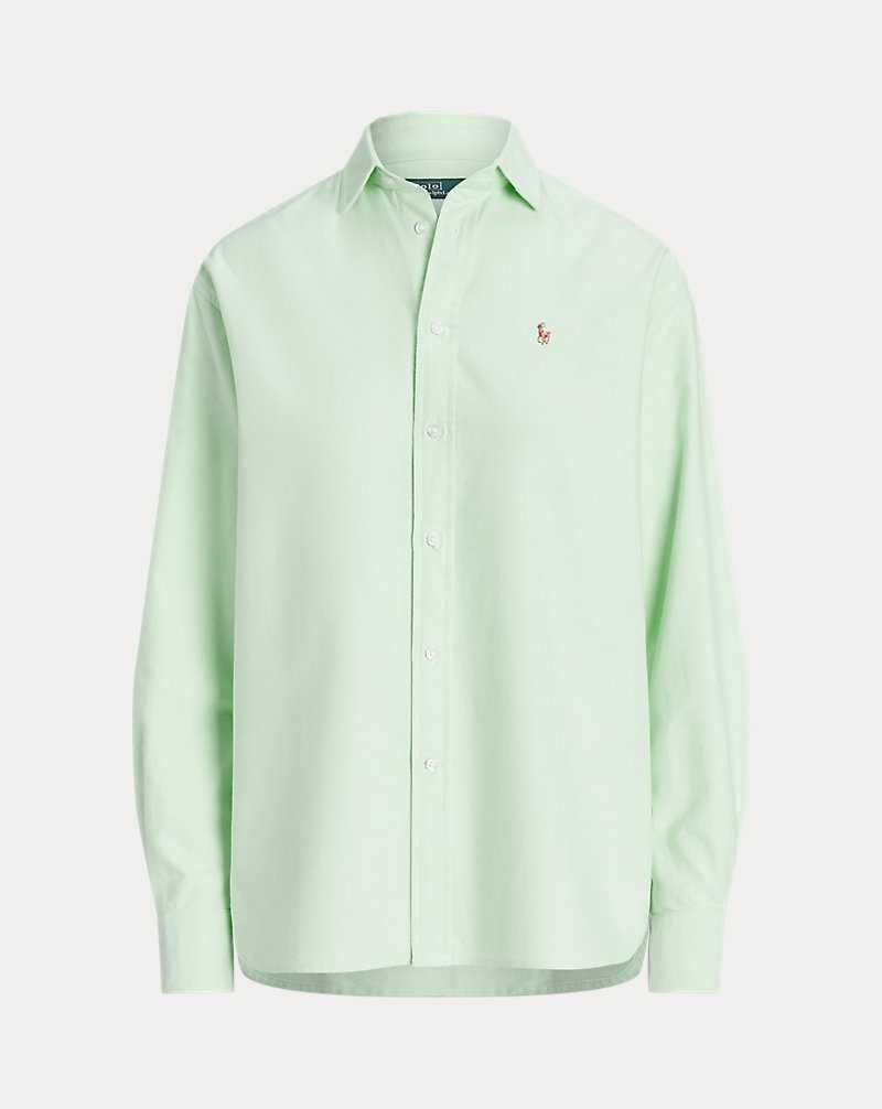 Camisas Ralph Lauren Relaxed Fit Cotton Oxford Mujer Lime Drop | AIRKSJQ-72 - vista 2