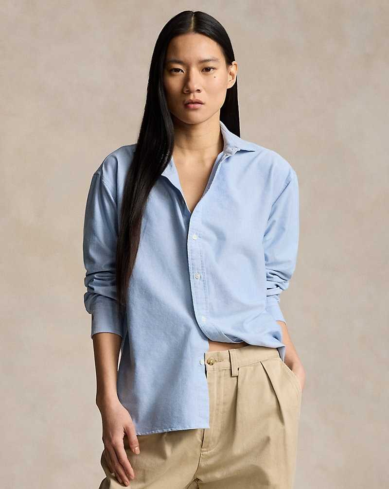 Camisas Ralph Lauren Relaxed Fit Oxford Mujer Azules | QDKPBOE-45 - vista 1