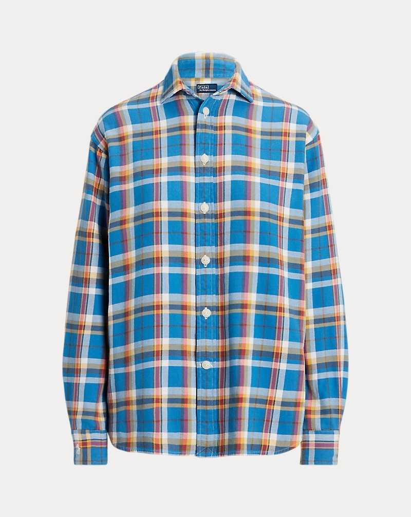 Camisas Ralph Lauren Relaxed Fit Plaid Cotton Mujer 1545 Blue/White/Red Multi | YRBDWVX-67 - vista 2