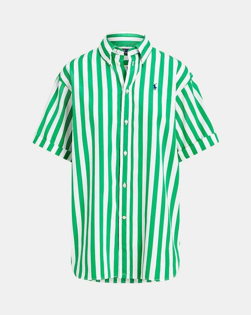 Camisas Ralph Lauren Relaxed Fit Striped Cotton Mujer 925 Green/White | JPKDSOX-23 - vista 2