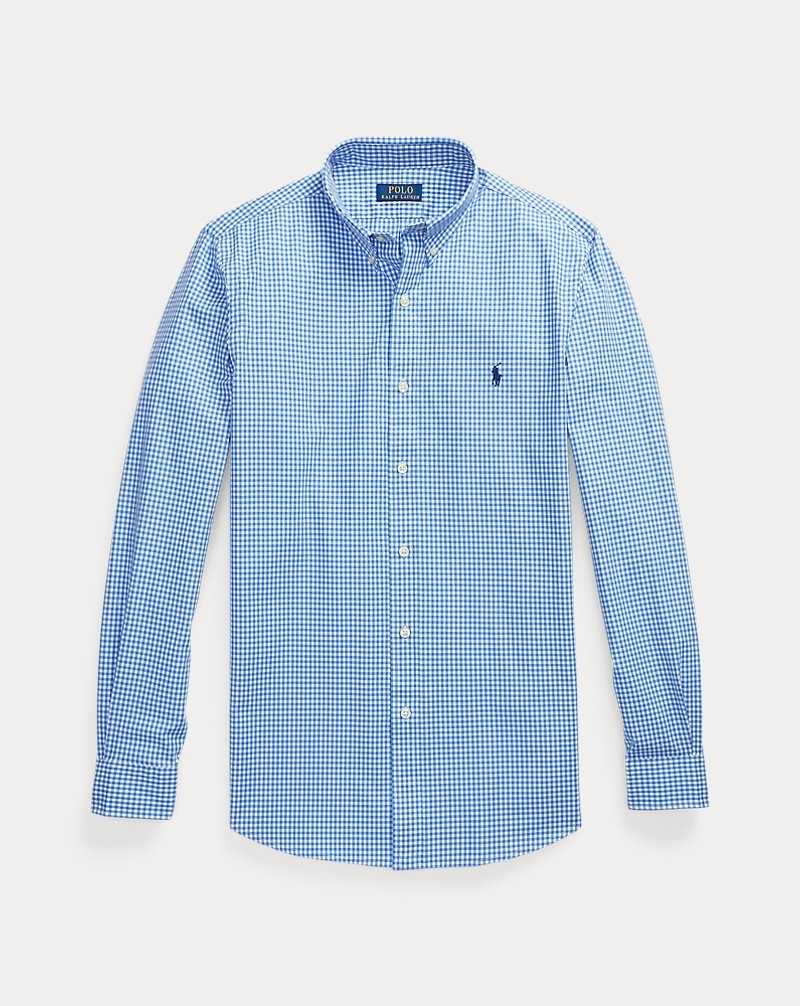 Camisas Ralph Lauren Slim Fit Checked Stretch Poplin Hombre Blue/White Check | KEHQSAN-49 - vista 2