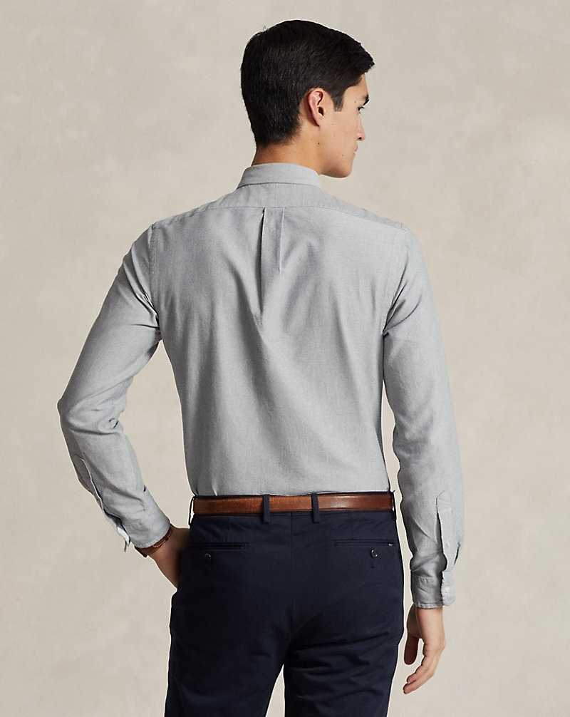 Camisas Ralph Lauren Slim Fit Oxford Hombre Slate | CABNEHW-15 - vista 4