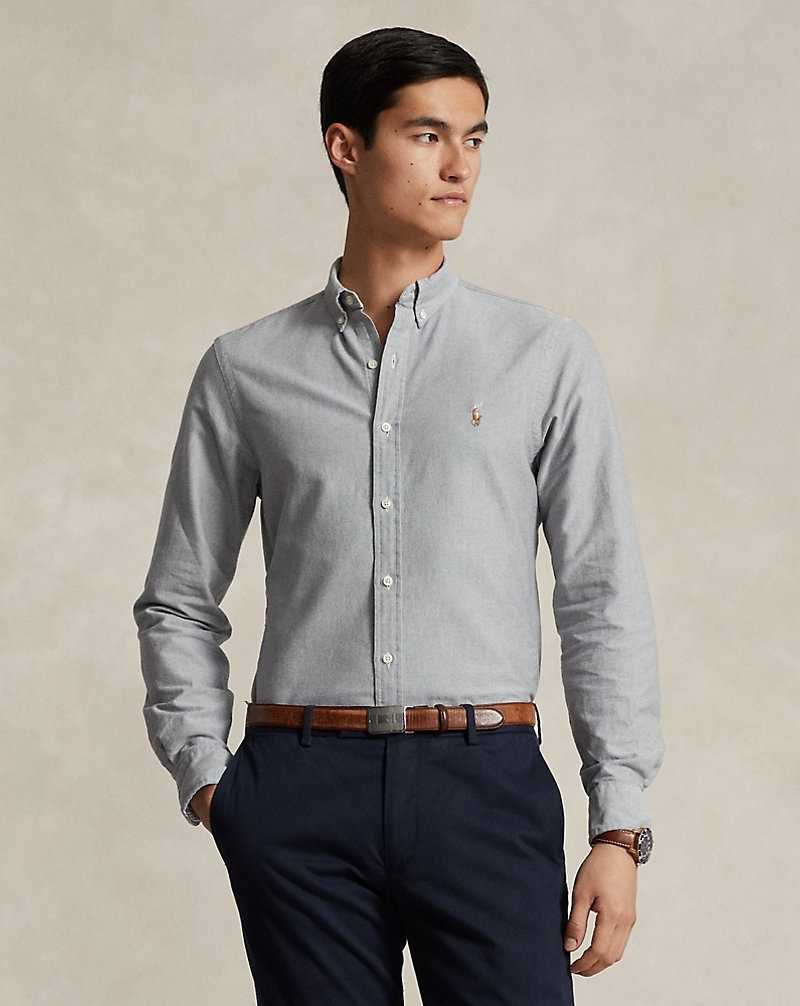 Camisas Ralph Lauren Slim Fit Oxford Hombre Slate | CABNEHW-15 - vista 1
