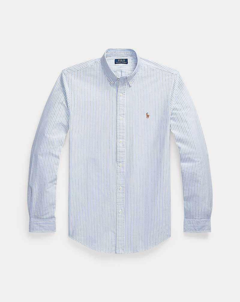 Camisas Ralph Lauren Slim Fit Oxford Hombre Blue/White Multi | AQWJSOZ-20 - vista 1