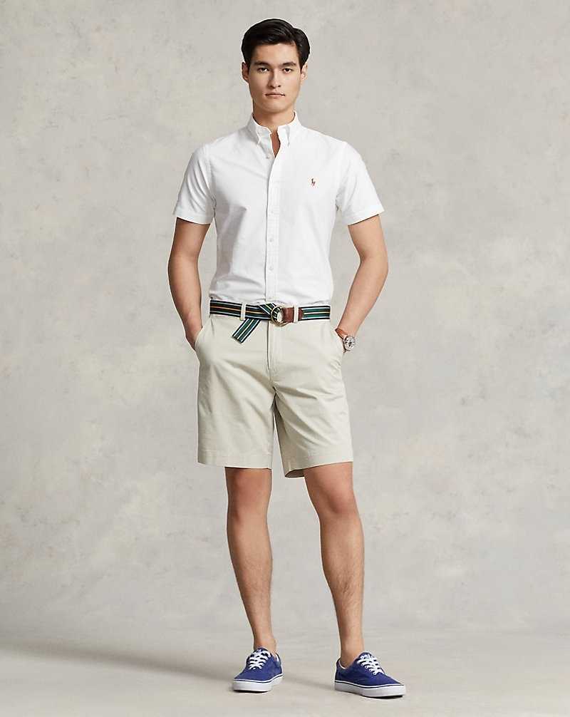 Camisas Ralph Lauren Slim Fit Oxford Hombre Blancos | BKROPVI-72 - vista 3