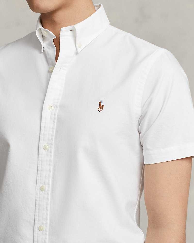Camisas Ralph Lauren Slim Fit Oxford Hombre Blancos | BKROPVI-72 - vista 5
