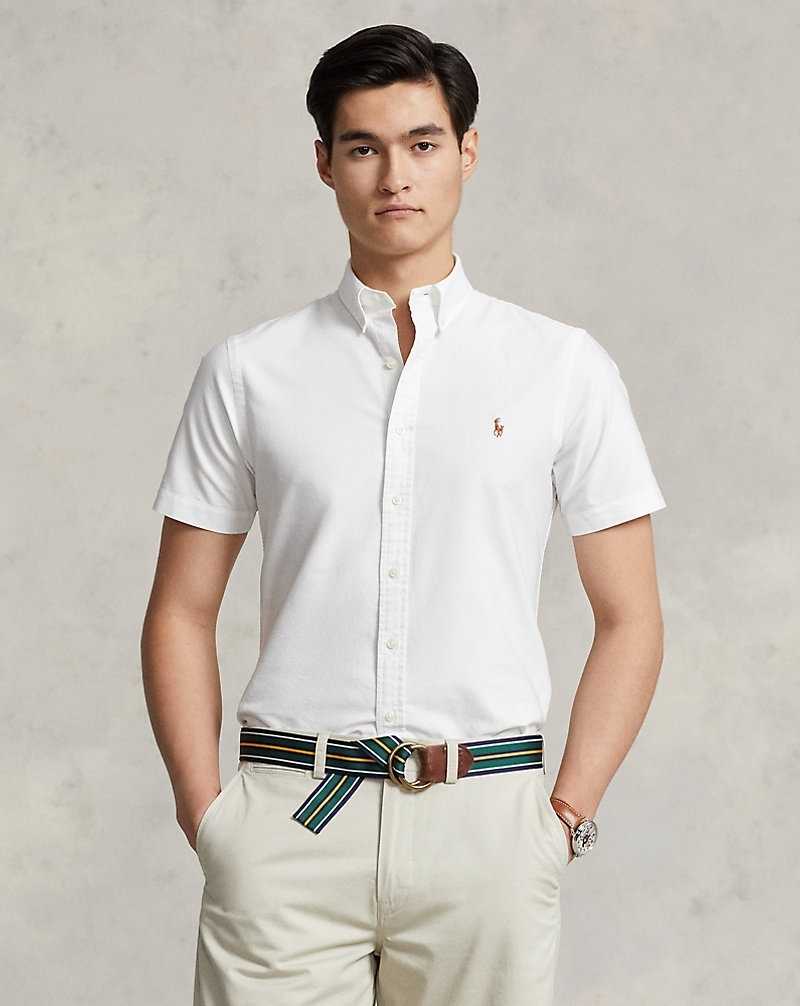 Camisas Ralph Lauren Slim Fit Oxford Hombre Blancos | BKROPVI-72 - vista 1
