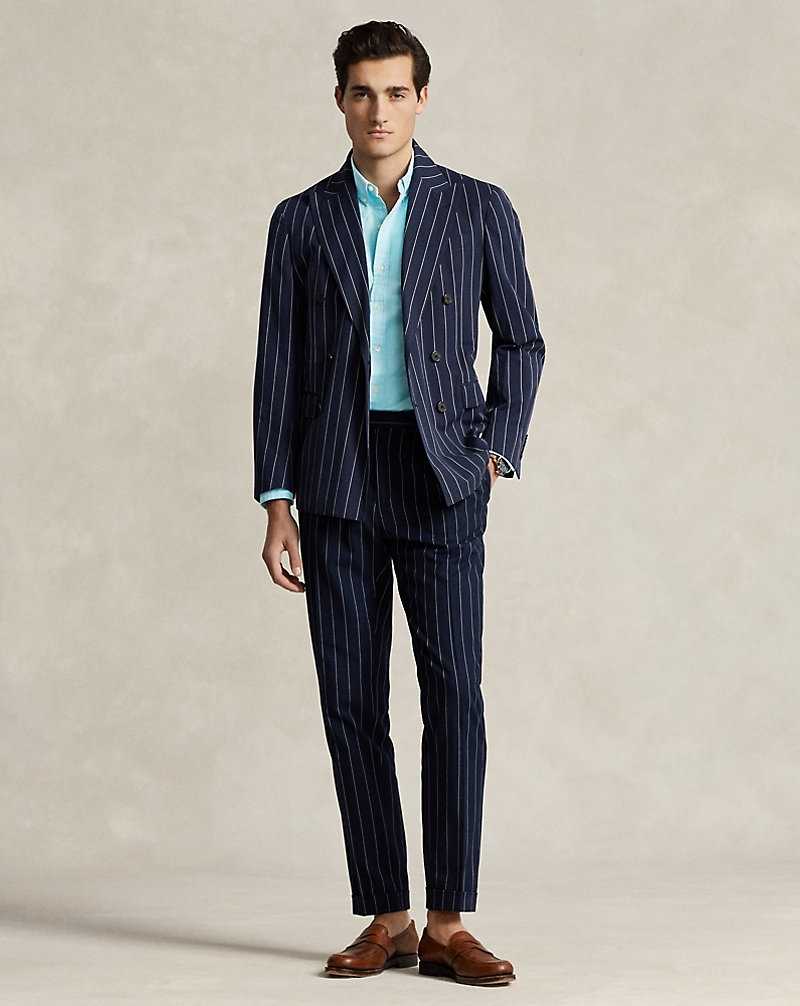 Camisas Ralph Lauren Slim Fit Oxford Hombre Azules | QXGNZOC-85 - vista 3