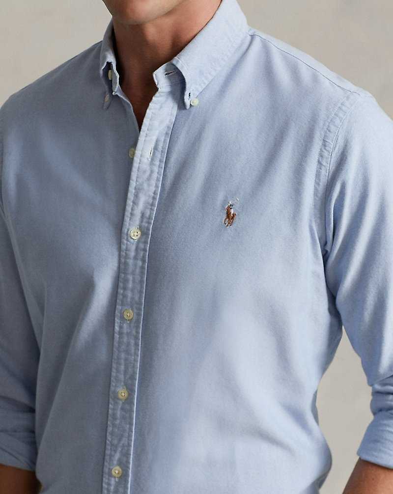 Camisas Ralph Lauren Slim Fit Oxford Hombre Azules | NEYMSPF-21 - vista 5