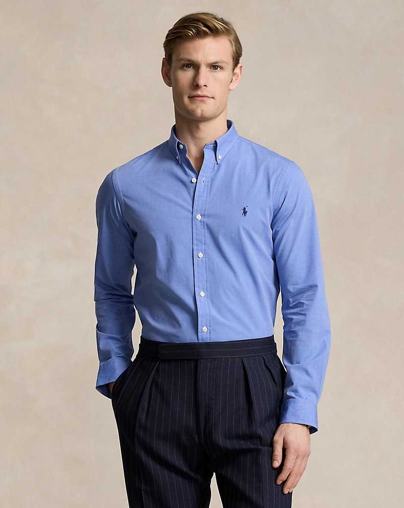 Camisas Ralph Lauren Slim Fit Stretch End-On-End Hombre Azules | URYCHIK-87 - vista 1