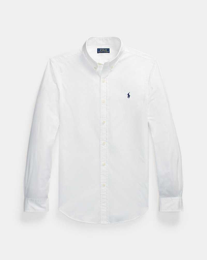 Camisas Ralph Lauren Slim Fit Twill Hombre Blancos | BTXGJZN-56 - vista 2