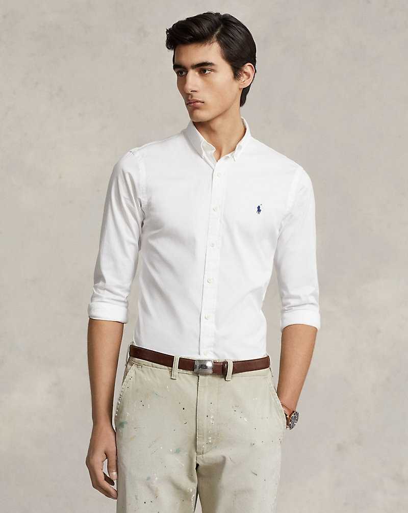 Camisas Ralph Lauren Slim Fit Twill Hombre Blancos | BTXGJZN-56 - vista 1