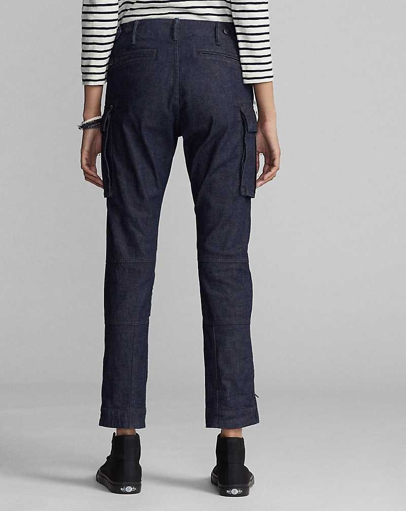 Camisas Ralph Lauren Stretch Skinny Denim Cargo Mujer Azules | TLNSMZK-03 - vista 4