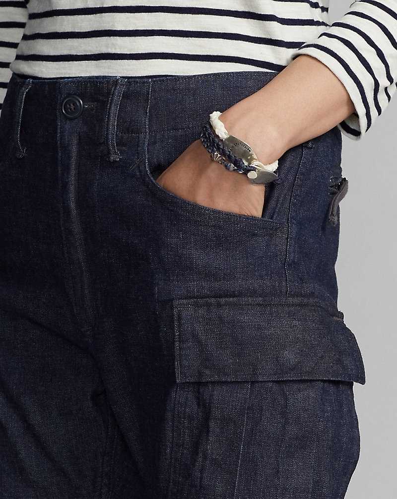 Camisas Ralph Lauren Stretch Skinny Denim Cargo Mujer Azules | TLNSMZK-03 - vista 5