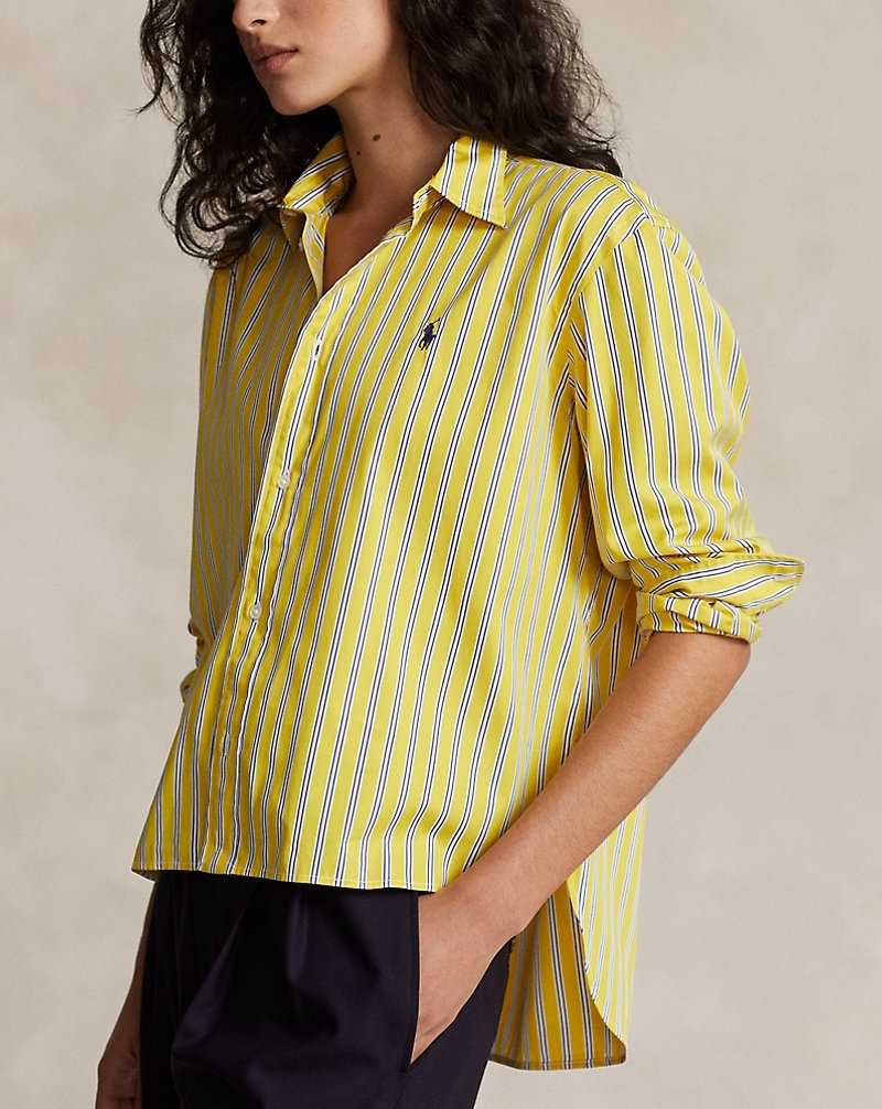 Camisas Ralph Lauren Striped Cotton Mujer Azules | IPYNBKL-54 - vista 5