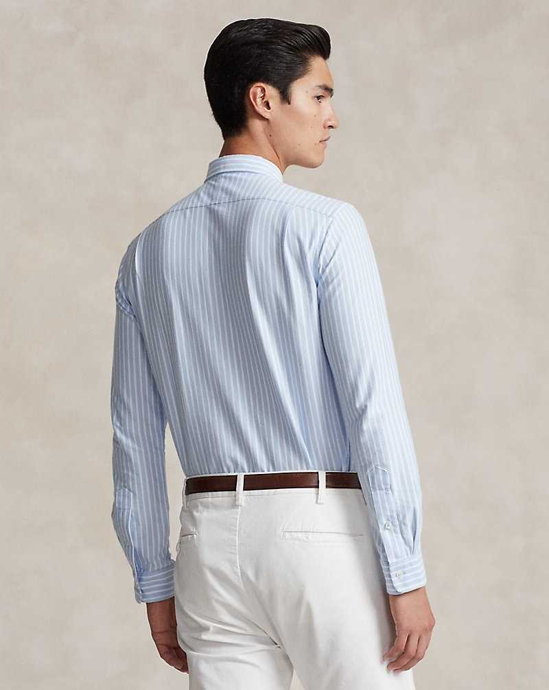 Camisas Ralph Lauren Striped Jersey Hombre Office Blue/White | TGOYVXF-34 - vista 4