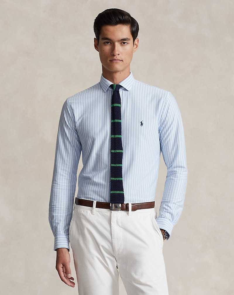 Camisas Ralph Lauren Striped Jersey Hombre Office Blue/White | TGOYVXF-34 - vista 1