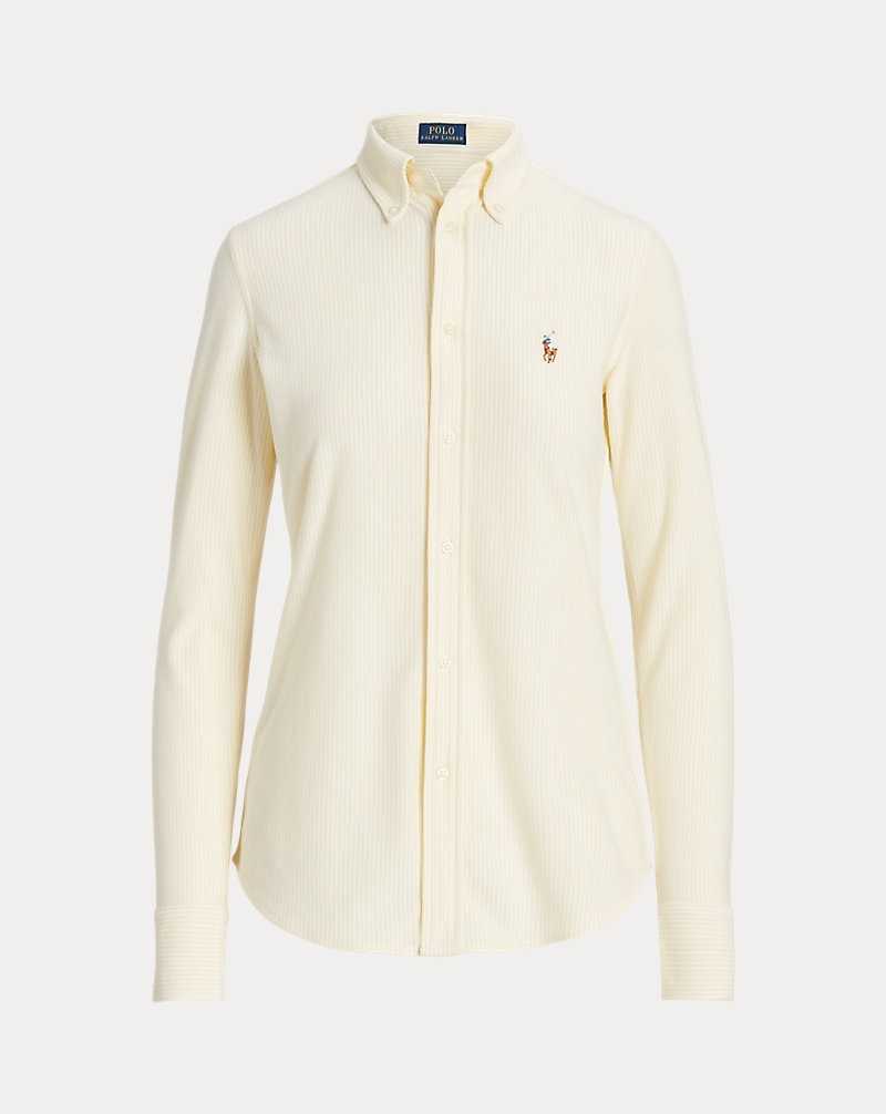 Camisas Ralph Lauren Striped Oxford Cotton Mujer Wicket Yellow/White | UDHTPZI-65 - vista 2