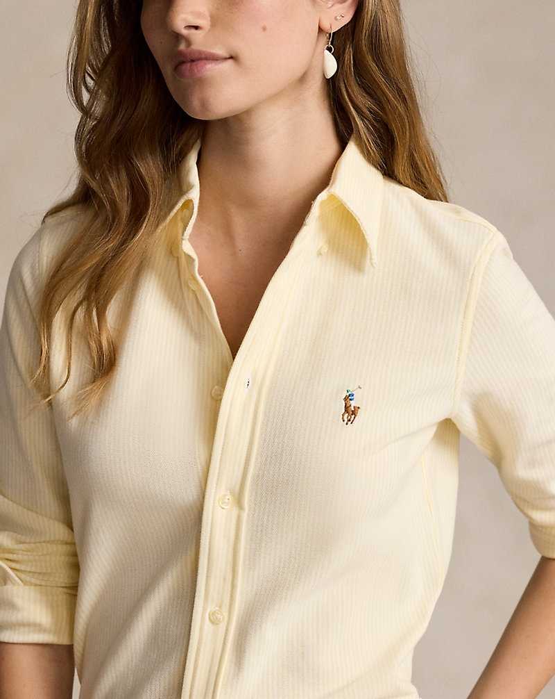 Camisas Ralph Lauren Striped Oxford Cotton Mujer Wicket Yellow/White | UDHTPZI-65 - vista 5