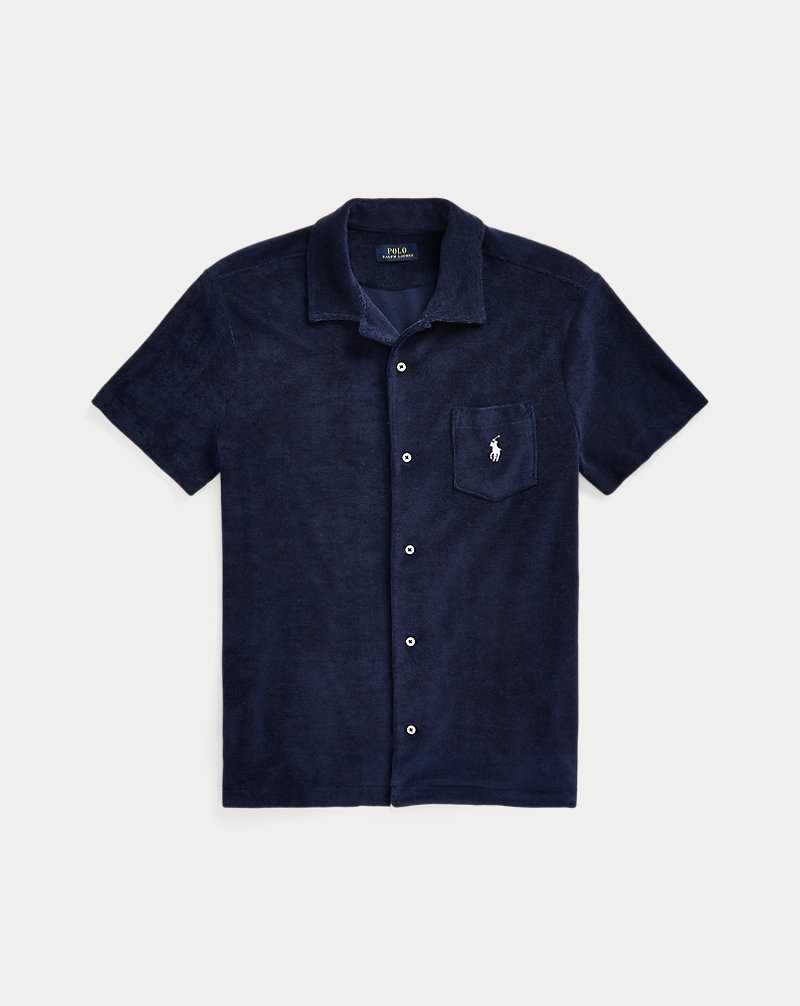 Camisas Ralph Lauren Terry Camp Hombre Azul Marino | HMNRFQE-24 - vista 2