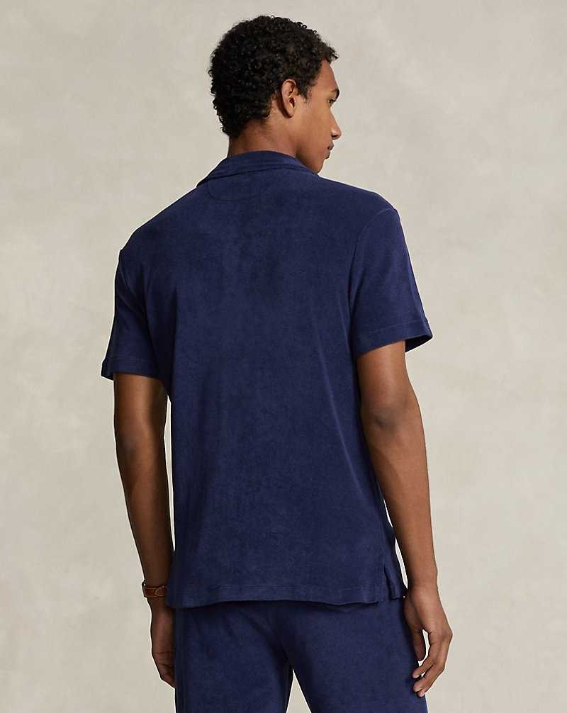 Camisas Ralph Lauren Terry Camp Hombre Azul Marino | HMNRFQE-24 - vista 4