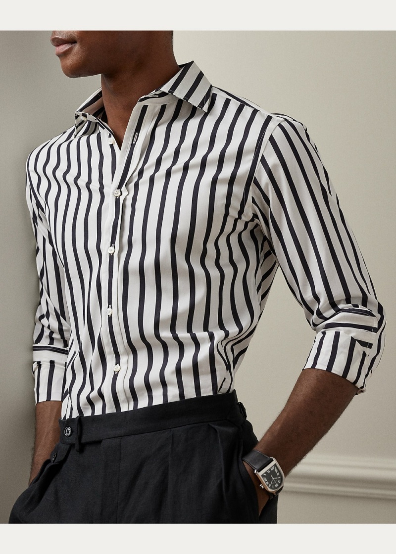 Camisas informales y Camisas Vestir A Rayas Poplin Shirt Hombre Blancos | TCDO41685 - vista 2