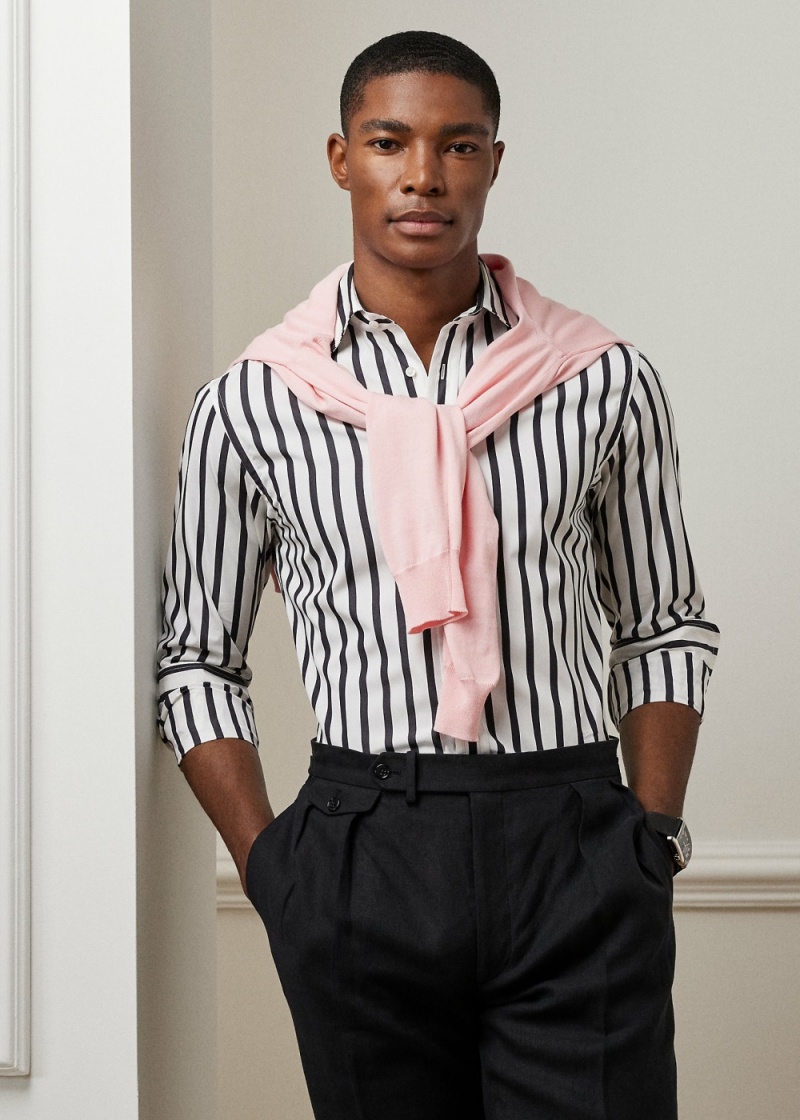 Camisas informales y Camisas Vestir A Rayas Poplin Shirt Hombre Blancos | TCDO41685 - vista 1