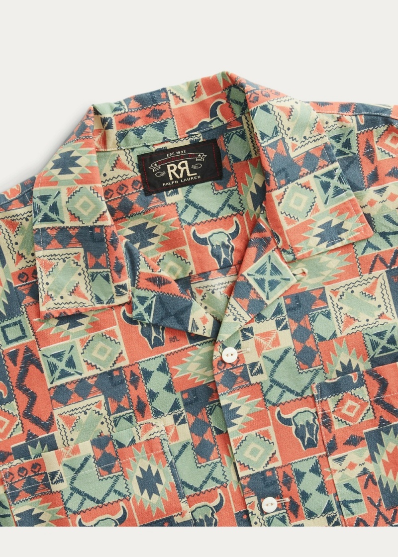 Camisas informales y Camisas Vestir Print Woven Camp Shirt Hombre Multicolor | JXKY46803 - vista 3