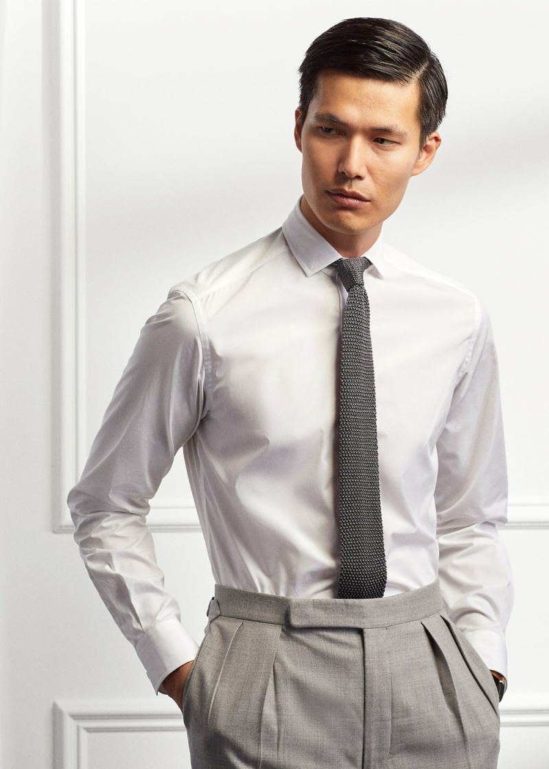 Camisas informales y Camisas Vestir Poplin Shirt Hombre Blancos | NMLO50638 - vista 1