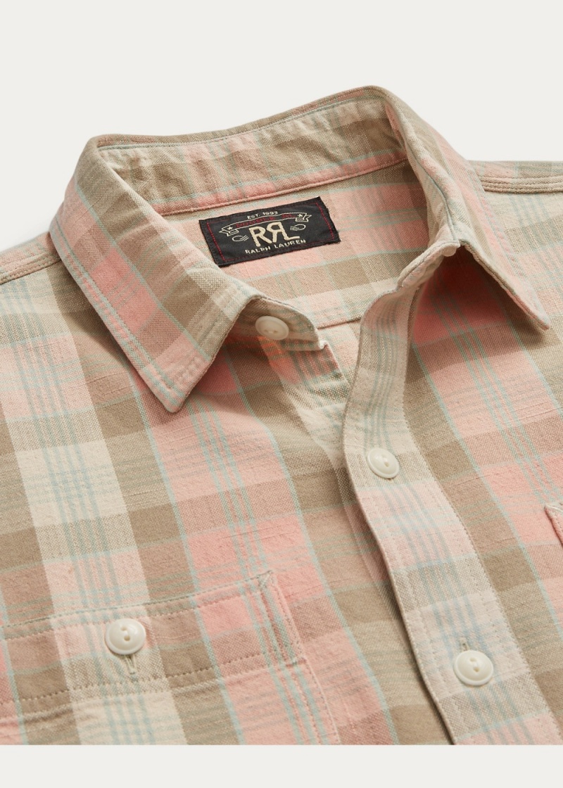 Camisas informales y Camisas Vestir Plaid Woven Workshirt Hombre Multicolor | ESJT17098 - vista 4
