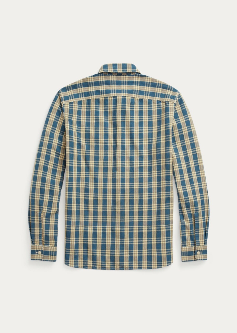 Camisas informales y Camisas Vestir Plaid Woven Workshirt Hombre Amarillos | HIVE96247 - vista 4
