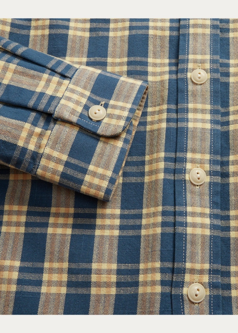 Camisas informales y Camisas Vestir Plaid Woven Workshirt Hombre Amarillos | HIVE96247 - vista 6