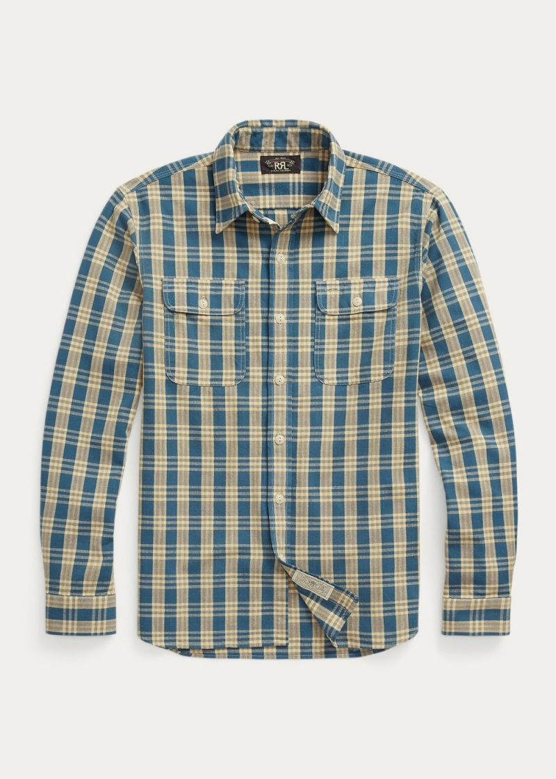 Camisas informales y Camisas Vestir Plaid Woven Workshirt Hombre Amarillos | HIVE96247 - vista 1