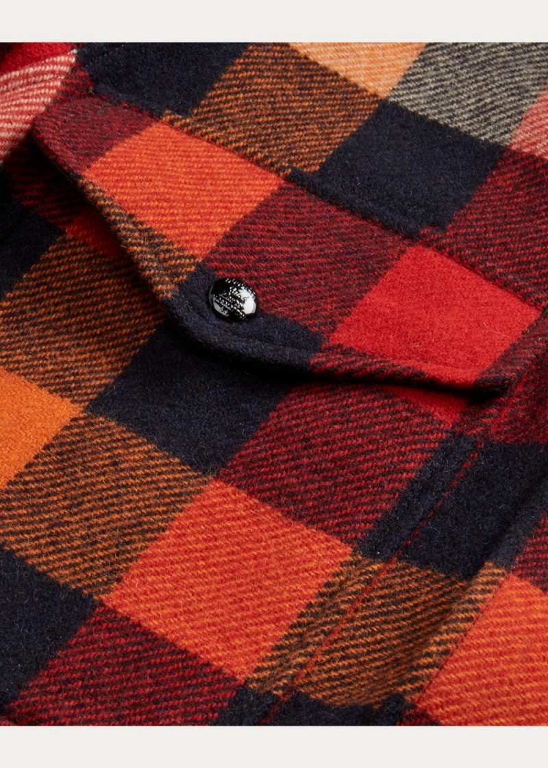 Camisas informales y Camisas Vestir Plaid Lana Shirt Jackets Hombre Multicolor | ZRDW53260 - vista 2