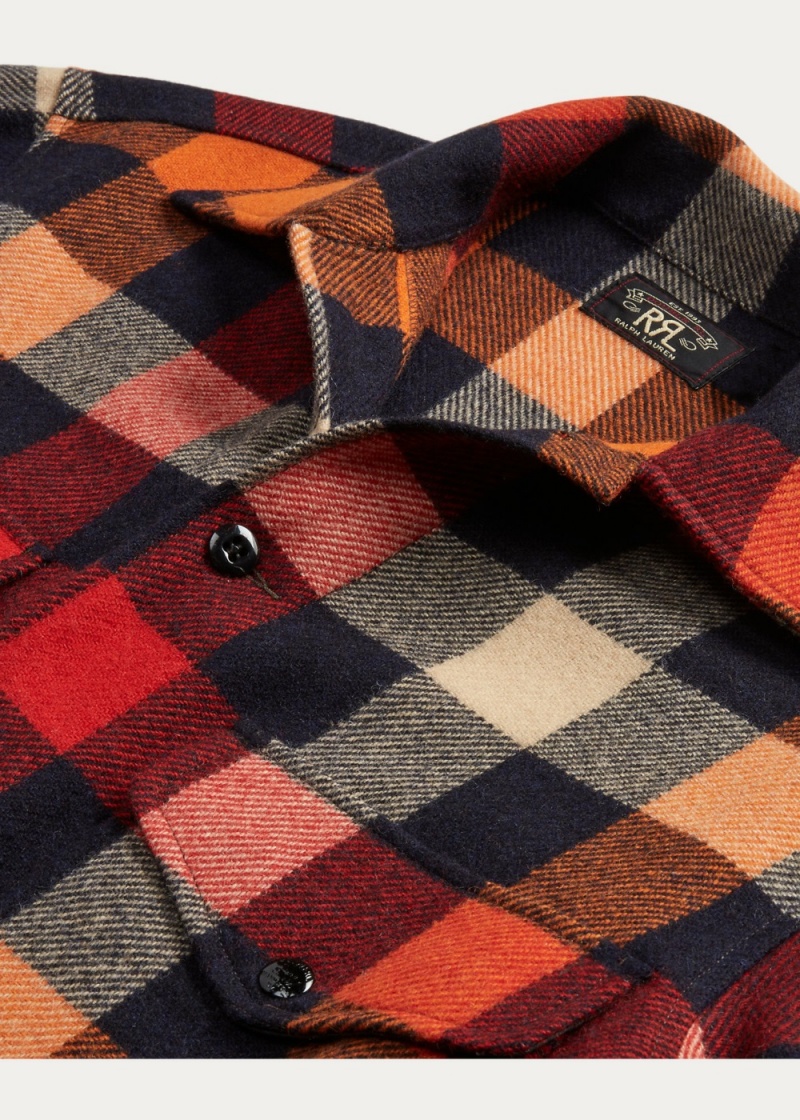 Camisas informales y Camisas Vestir Plaid Lana Shirt Jackets Hombre Multicolor | ZRDW53260 - vista 3