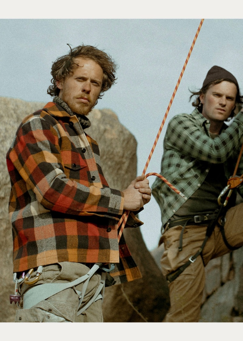 Camisas informales y Camisas Vestir Plaid Lana Shirt Jackets Hombre Multicolor | ZRDW53260 - vista 5