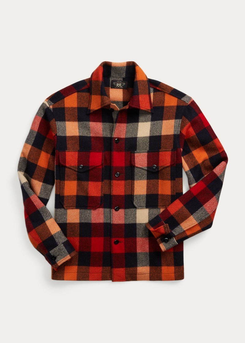 Camisas informales y Camisas Vestir Plaid Lana Shirt Jackets Hombre Multicolor | ZRDW53260 - vista 1