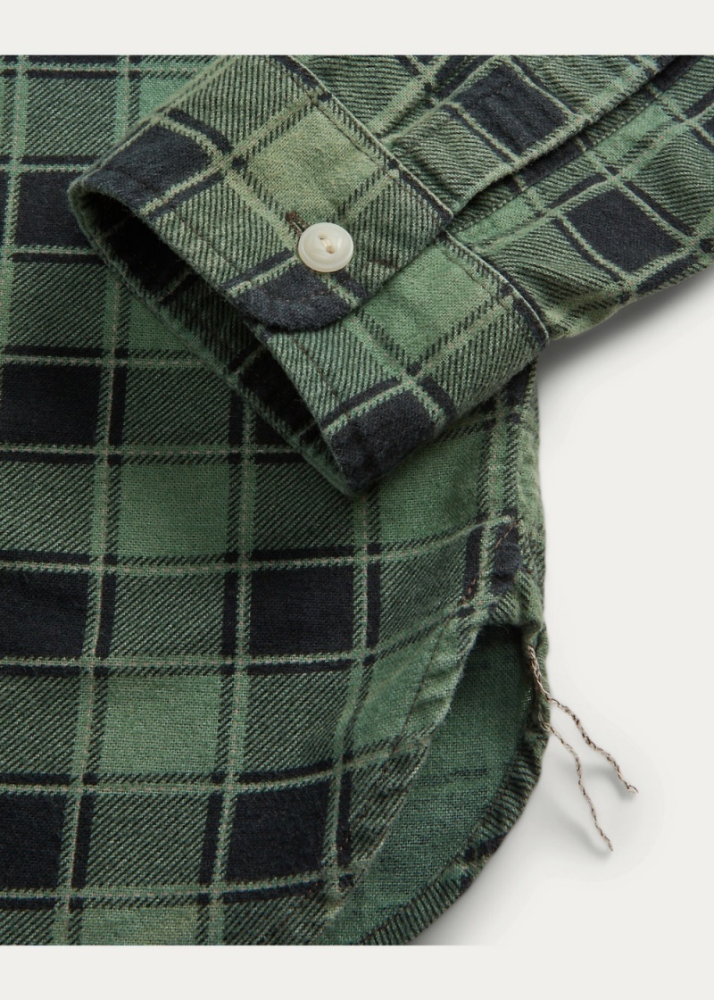 Camisas informales y Camisas Vestir Plaid-Print Chamois Workshirt Hombre Negros | FUBS64253 - vista 4