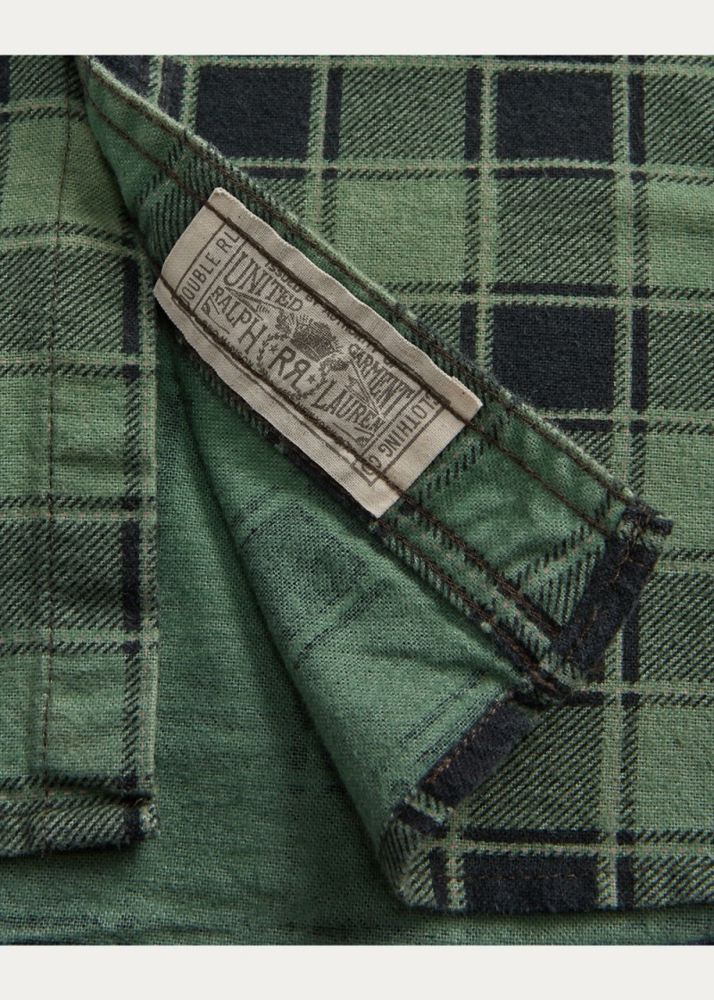 Camisas informales y Camisas Vestir Plaid-Print Chamois Workshirt Hombre Negros | FUBS64253 - vista 5
