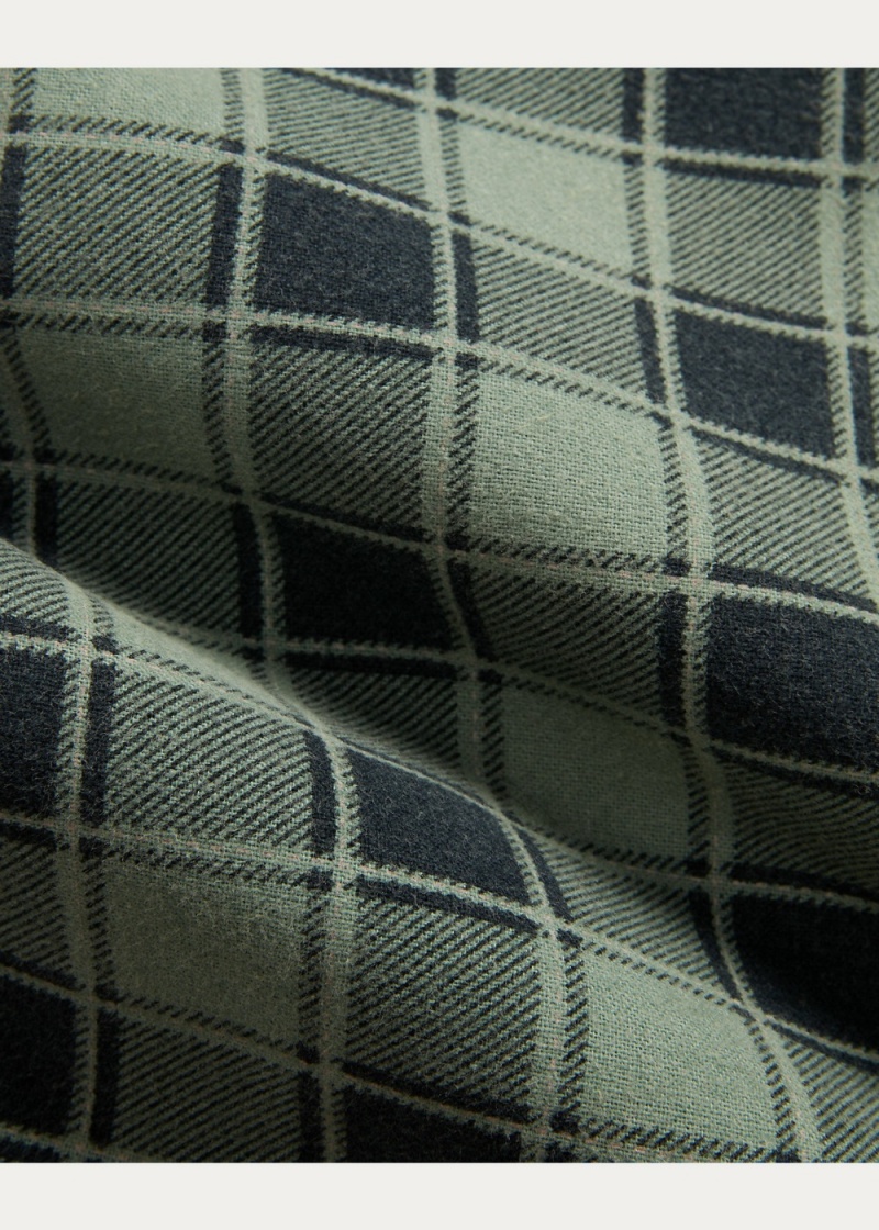 Camisas informales y Camisas Vestir Plaid-Print Chamois Workshirt Hombre Negros | FUBS64253 - vista 6