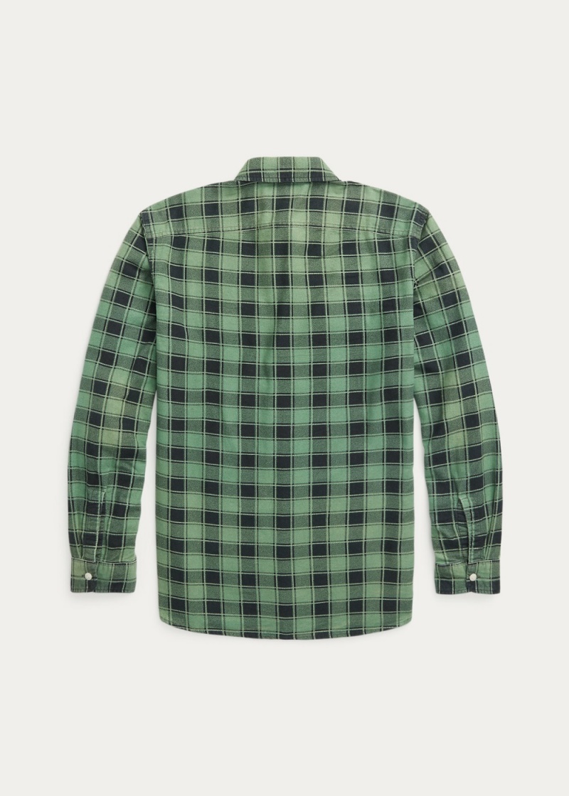 Camisas informales y Camisas Vestir Plaid-Print Chamois Workshirt Hombre Negros | FUBS64253 - vista 7