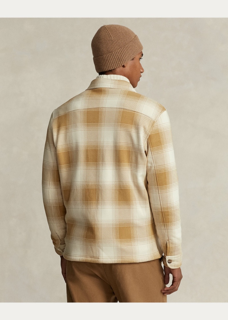 Camisas informales y Camisas Vestir Plaid Fleece Shirt Jackets Hombre Marrom | XCYH96458 - vista 6