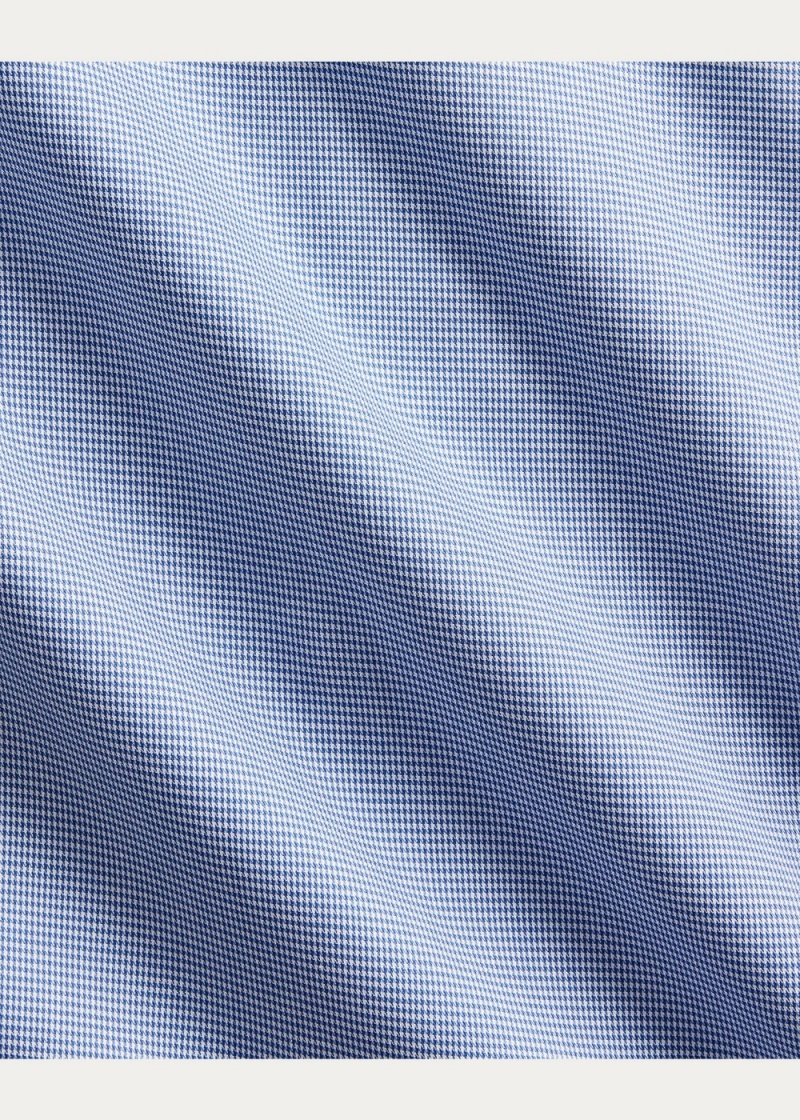 Camisas informales y Camisas Vestir Mini-Houndstooth Shirt Hombre Azules | SHPQ08542 - vista 3