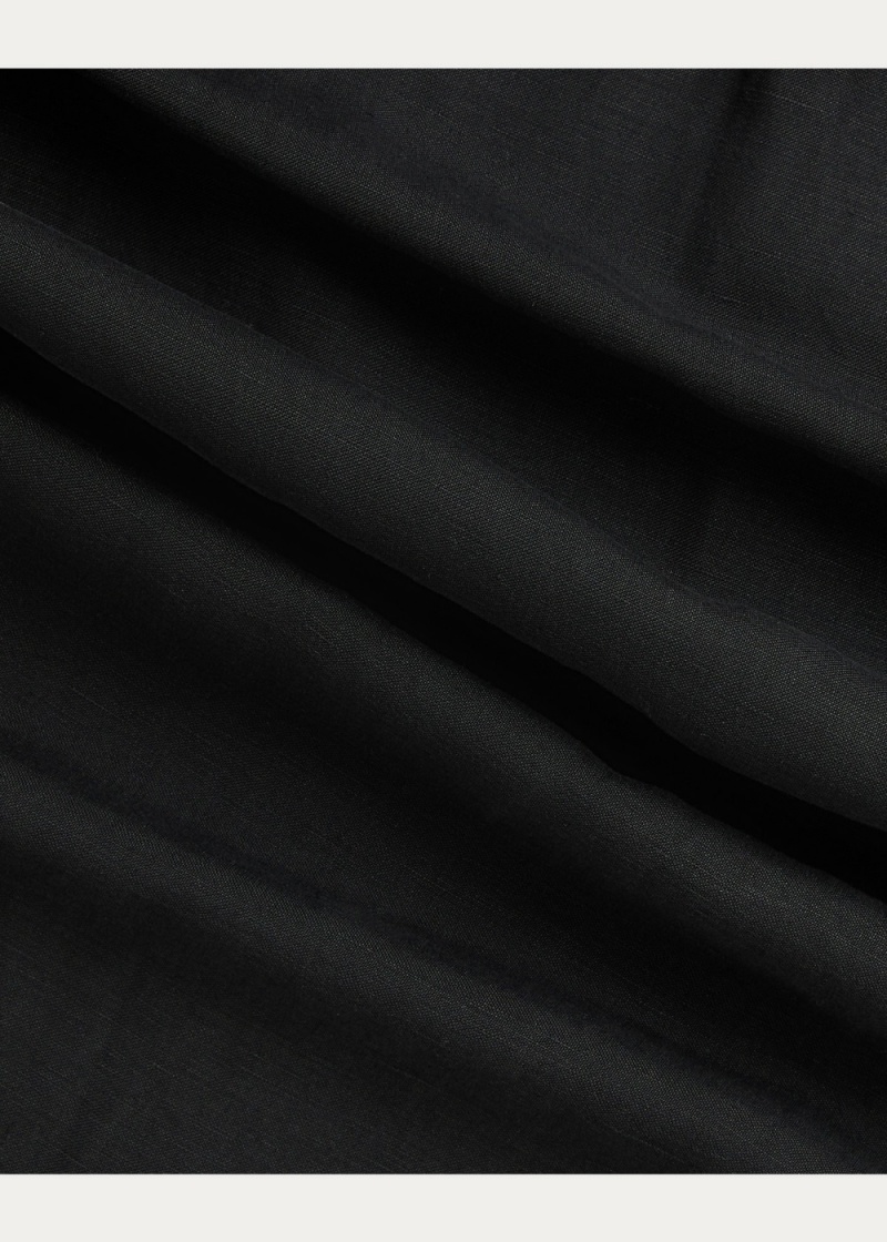 Camisas informales y Camisas Vestir Lunar New Year Silk-Linen Popover Shirt Hombre Negros | BWSI93075 - vista 3
