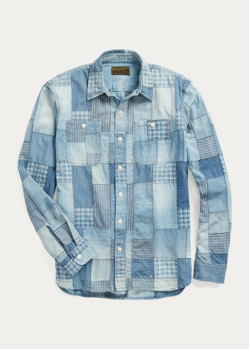 Camisas informales y Camisas Vestir Limited-Edition Patchwork Workshirt Hombre Multicolor | KZOU02319 - vista 1