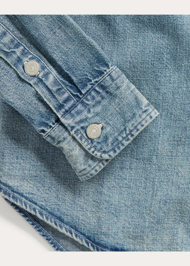 Camisas informales y Camisas Vestir Indigo Denim Workshirt Hombre Azules | AIYZ52069 - vista 2