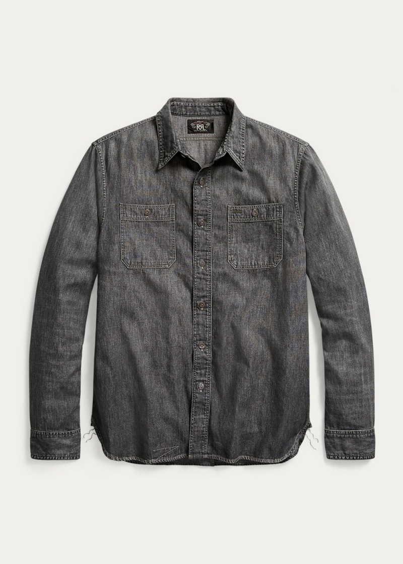 Camisas informales y Camisas Vestir Denim Workshirt Hombre Blancos | FQJI07621 - vista 1