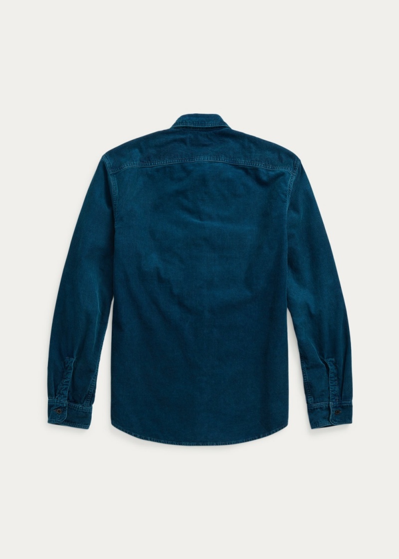 Camisas informales y Camisas Vestir Corduroy Workshirt Hombre Azules | QNYH74916 - vista 2